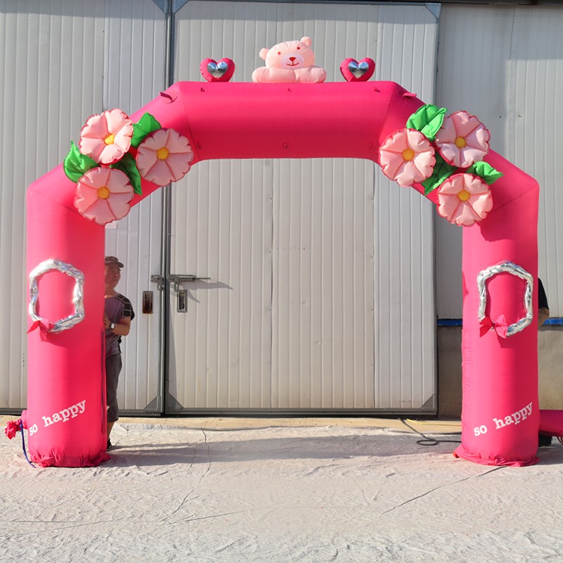 北大镇粉色婚礼拱门